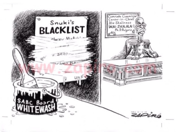 Snuki Zikalala whitewashing the SABC with a blacklist of journalsits